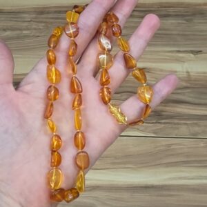 KEHRİBAR YETİŞKİN KOLYESİ ORİJİNAL 16,12Gr 55cm K43