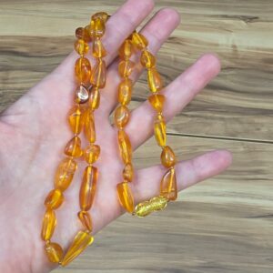KEHRİBAR YETİŞKİN KOLYESİ ORİJİNAL 16,28Gr 55cm K47