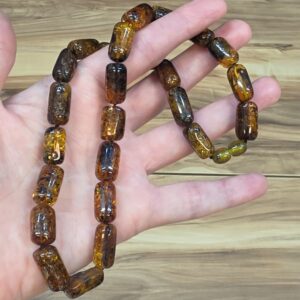 KEHRİBAR YETİŞKİN KOLYESİ ORİJİNAL 28.00Gr 46cm K54