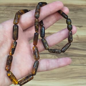 KEHRİBAR YETİŞKİN KOLYESİ ORİJİNAL 14,01Gr 45cm K58