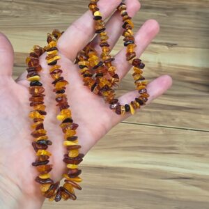 KEHRİBAR YETİŞKİN KOLYESİ ORİJİNAL 25,75Gr 62cm K75