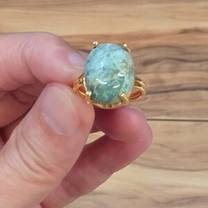 ZÜMRÜT AYARLI GÜMÜŞ YÜZÜK 4,15Gr Z47 - Görsel 3