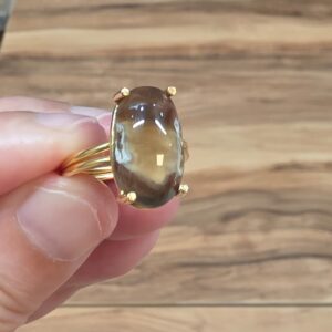 Alternative view of AKİK A KALİTE AYARLI  GÜMÜŞ YÜZÜK ALTIN RENK 3,90GR A1