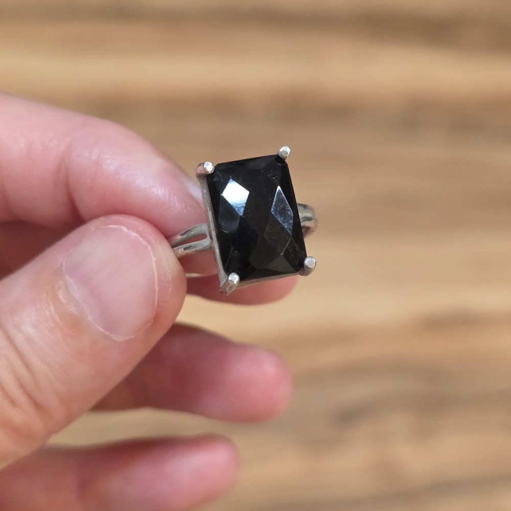 ONİKS FASET KESİM AA KALİTE AYARLI GÜMÜŞ YÜZÜK 3,80GR O2