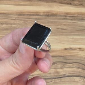 ONİKS FASET KESİM AA KALİTE AYARLI GÜMÜŞ YÜZÜK 5,40GR O1 - Görsel 3
