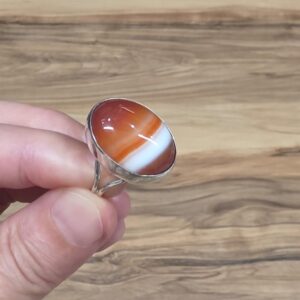 Alternative view of KARNELYON AKİK AYARLI YÜZÜK 6,53GR K7