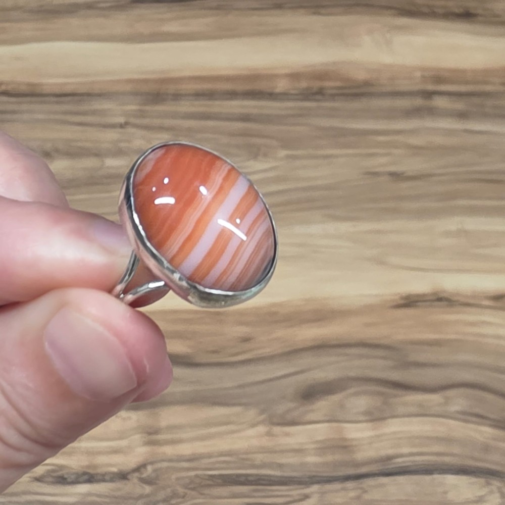 KARNELYON AKİK GÜMÜŞ AYARLI YÜZÜK 6,13GR K2