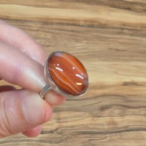 KARNELYON AKİK AYARLI YÜZÜK 6,62GR K22