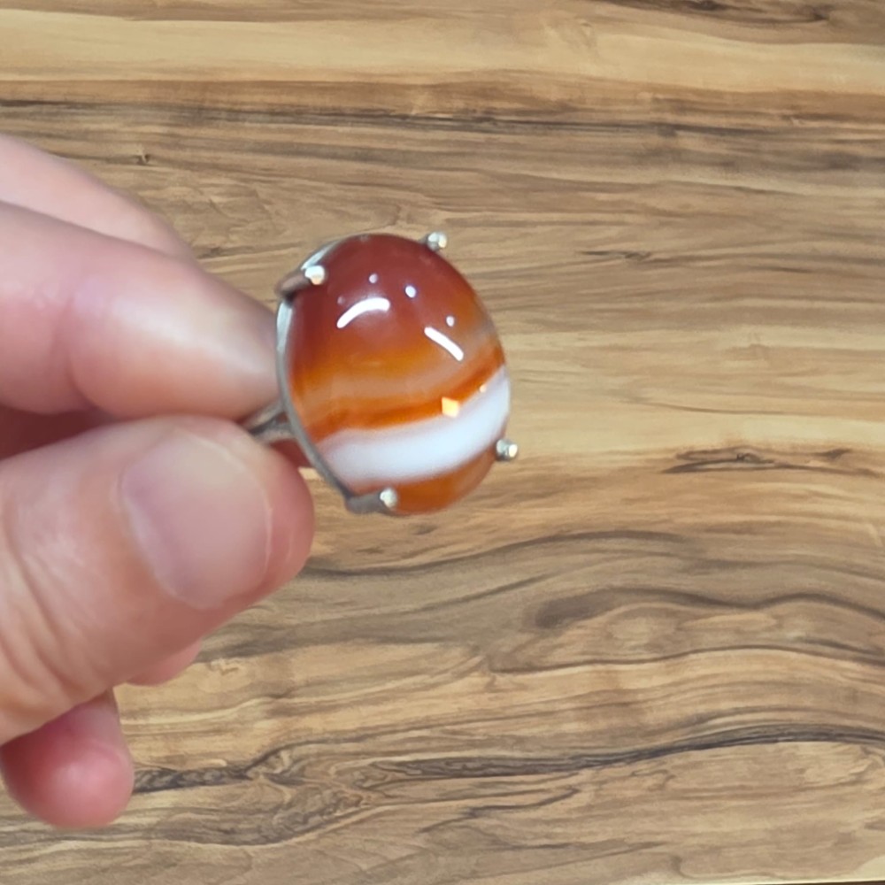 KARNELYON AKİK AYARLI YÜZÜK 6,22GR K21