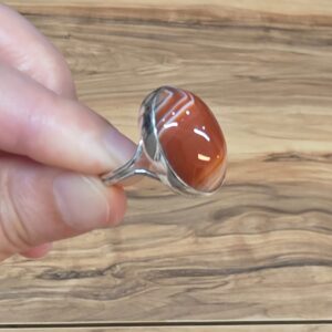 KARNELYON AKİK AYARLI YÜZÜK 6,20GR K18