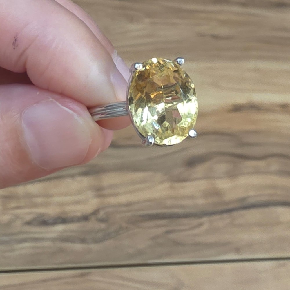 SİTRİN 7A KALİTE MÜCEVHER AYARLI YÜZÜK 3,46GR S3 - Görsel 2