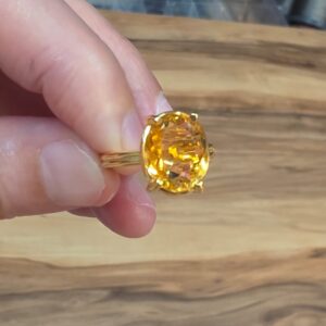 SİTRİN 7A KALİTE MÜCEVHER AYARLI YÜZÜK 3,25GR S5 - Görsel 2