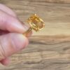 SİTRİN 7A KALİTE MÜCEVHER AYARLI YÜZÜK 3,14GR S9