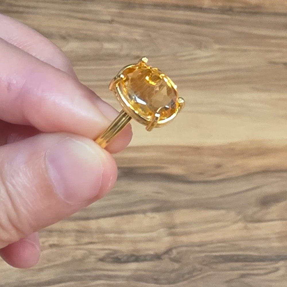 SİTRİN 7A KALİTE MÜCEVHER AYARLI YÜZÜK 3,14GR S9