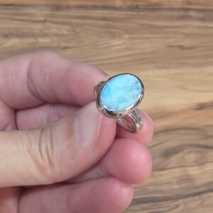 LARİMAR 7A KALİTE AYARLI GÜMÜŞ YÜZÜK 3,44GR L6