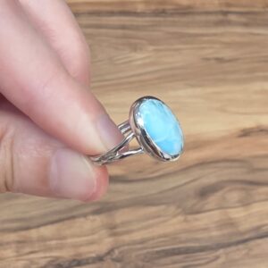 Alternative view of LARİMAR 7A KALİTE AYARLI GÜMÜŞ YÜZÜK 3,42GR L5