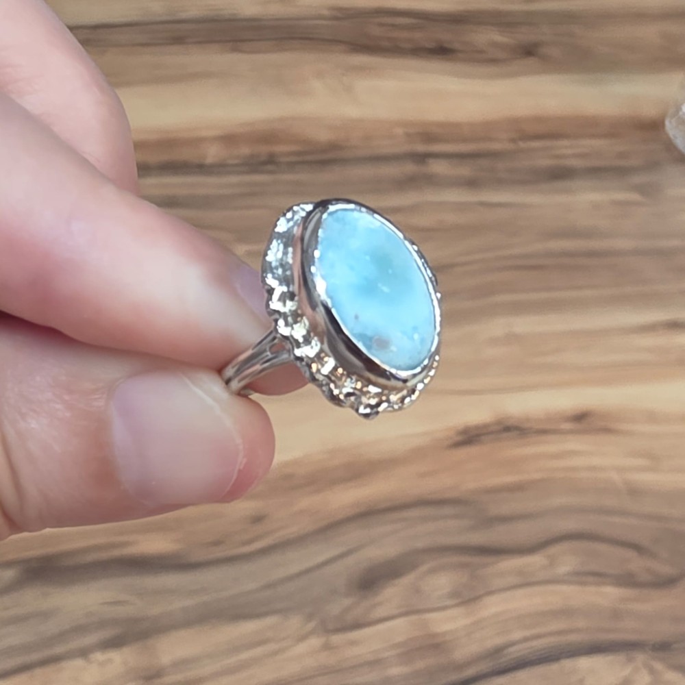 LARİMAR 7A KALİTE AYARLI GÜMÜŞ YÜZÜK 4,47GR L2
