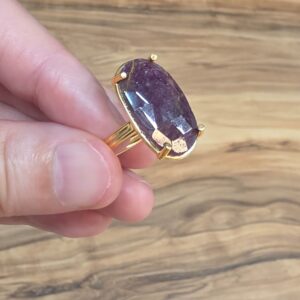 YAKUT DAMARLI KALİTE FASET KESİM 925 GÜMÜŞ AYARLI YÜZÜK 4,32Gr Y18