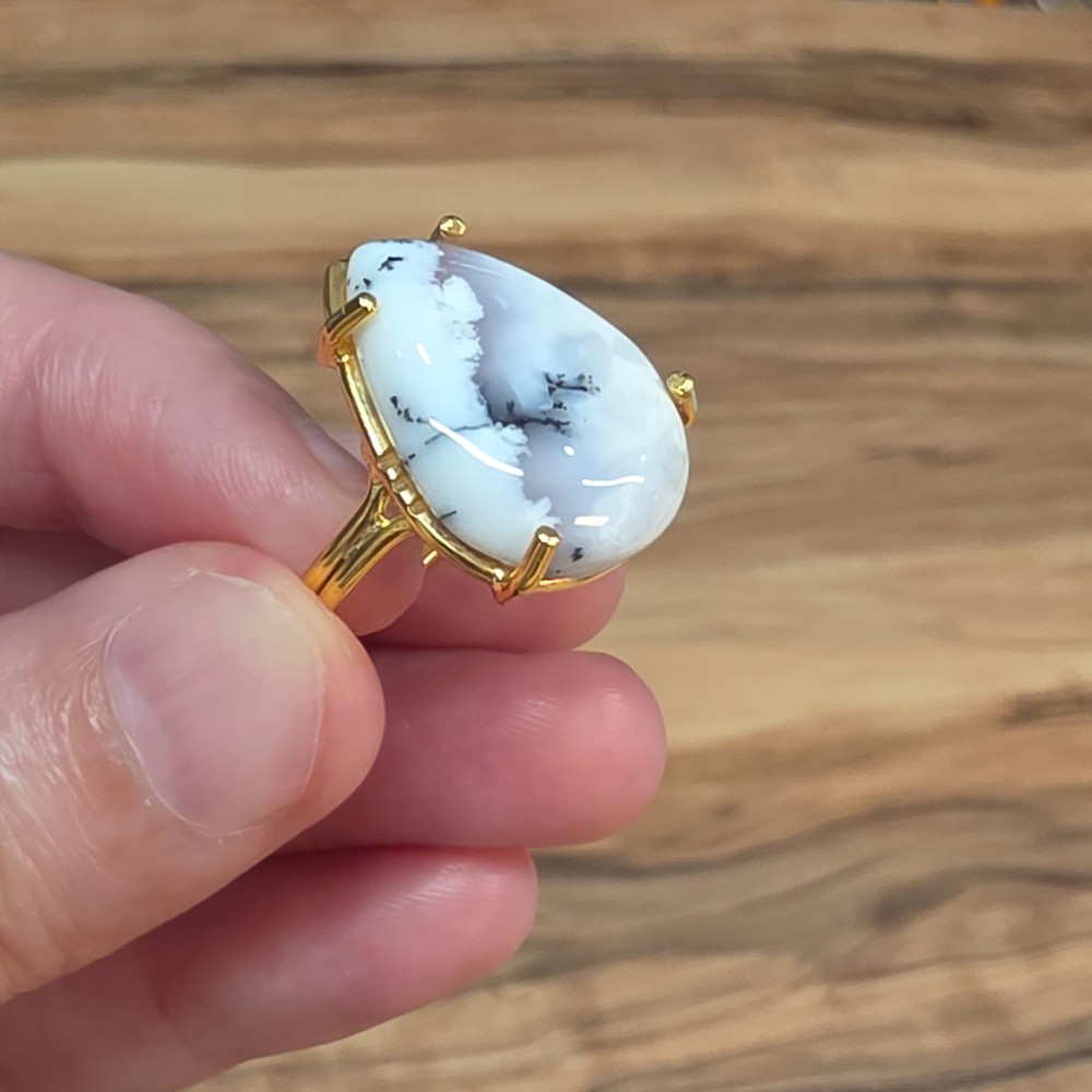 DENTRİL OPAL AA KALİTE AYARLI GÜMÜŞ YÜZÜK 4,70GR O8