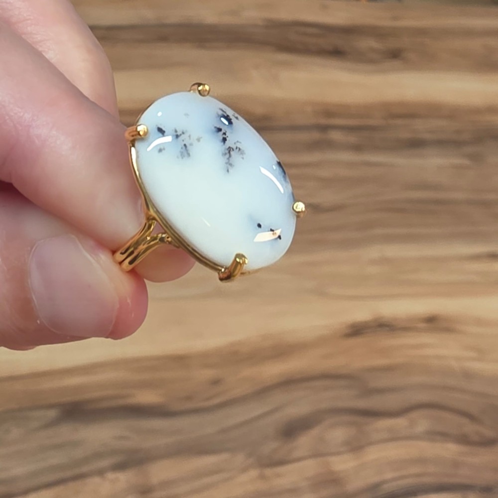 DENTRİL OPAL AA KALİTE AYARLI GÜMÜŞ YÜZÜK 4,24GR O6