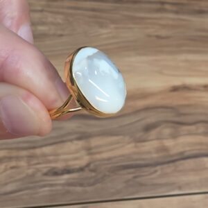 DENTRİL OPAL AA KALİTE AYARLI GÜMÜŞ YÜZÜK 5,20GR O5