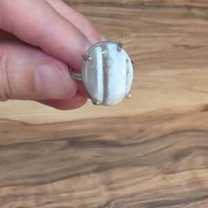 Alternative view of KALSEDON AA KALİTE GÜMÜŞ AYARLI YÜZÜK 4,45gr K3