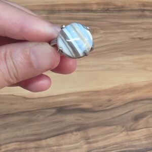 Alternative view of KALSEDON AA KALİTE GÜMÜŞ AYARLI YÜZÜK 4,00gr K4