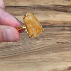 SAFİR SARI 7A KALİTE GÜMÜŞ AYARLI YÜZÜK 5.15GR S1