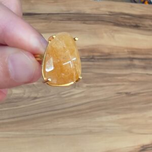 Alternative view of SAFİR SARI 7A KALİTE GÜMÜŞ AYARLI YÜZÜK 5,11GR S6