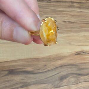 Alternative view of SAFİR SARI 7A KALİTE GÜMÜŞ AYARLI YÜZÜK 3,48GR 5