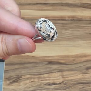 YILAN FOSİLİ ORİJİNAL AYARLI GÜMÜŞ YÜZÜK  4,35 GR Y5