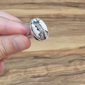 YILAN FOSİLİ ORİJİNAL AYARLI GÜMÜŞ YÜZÜK  4,30 GR Y2