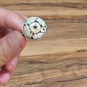 Alternative view of YILAN FOSİLİ ORİJİNAL AYARLI GÜMÜŞ YÜZÜK 4.70GR Y1
