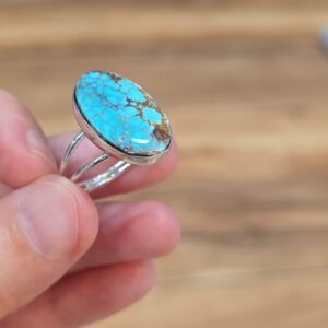 FİRUZE 7A KALİTE GÜMÜŞ AYARLI YÜZÜK 4,10Gr N65