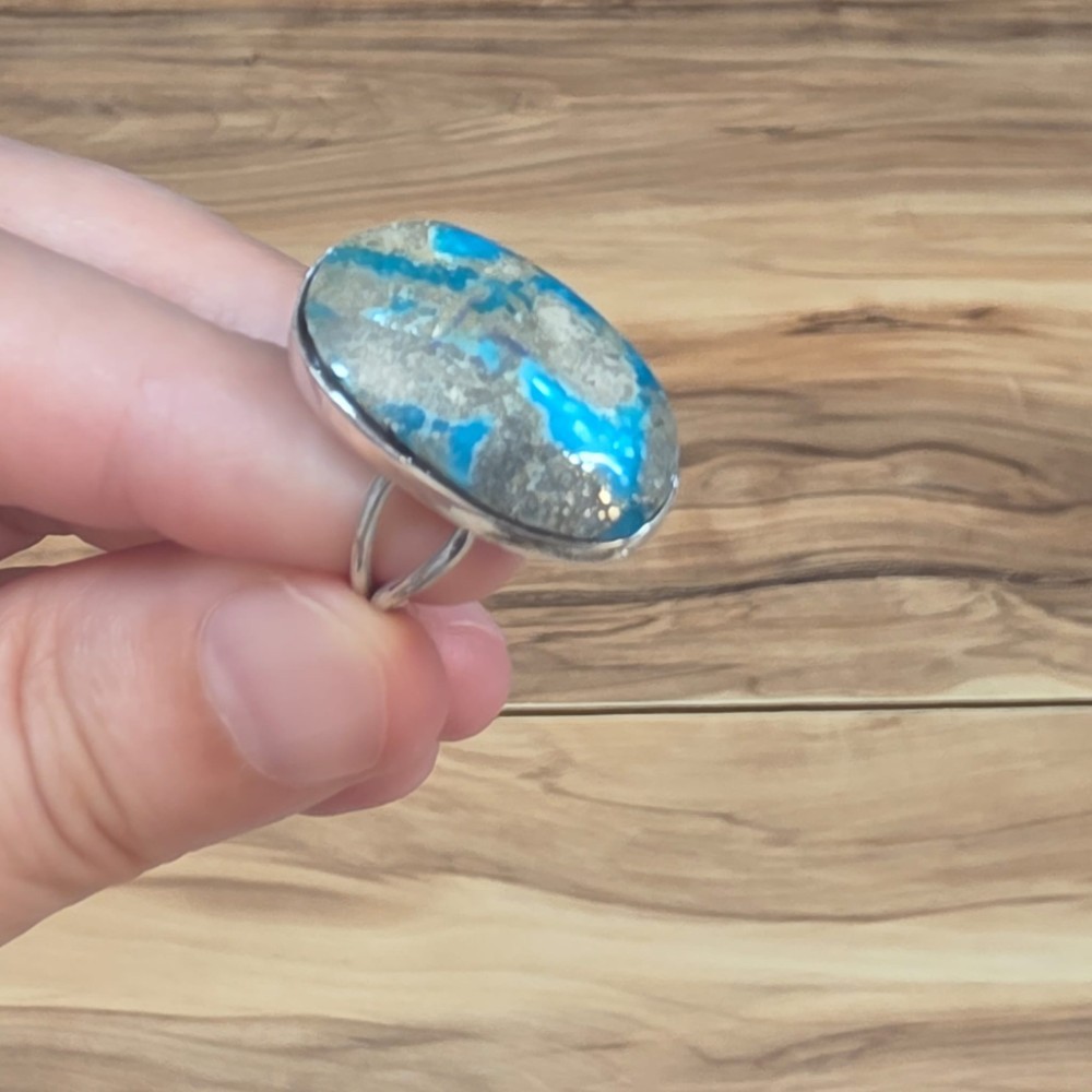 FİRUZE 7A KALİTE GÜMÜŞ AYARLI YÜZÜK 5,20Gr N789
