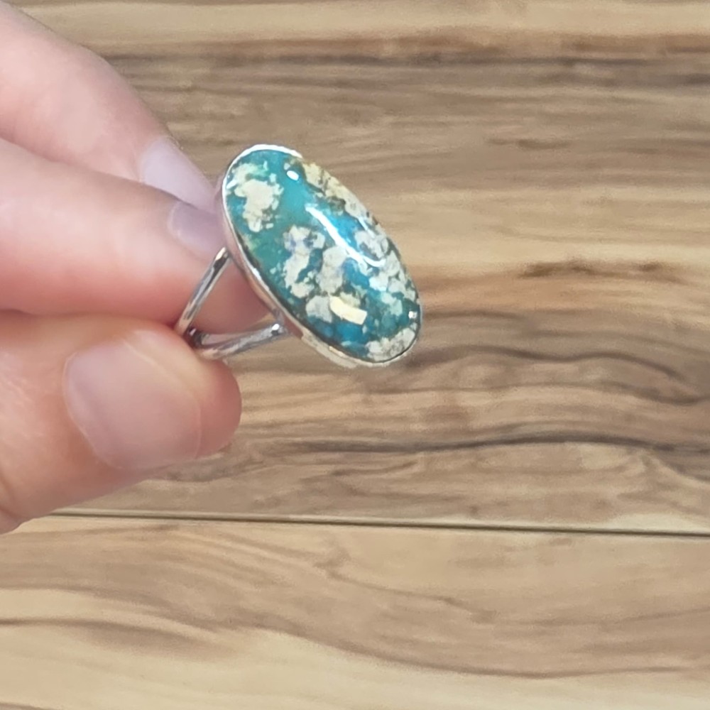 FİRUZE 7A KALİTE GÜMÜŞ AYARLI YÜZÜK 3,45Gr N91
