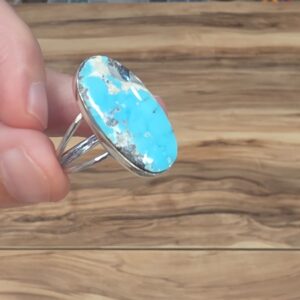FİRUZE 7A KALİTE GÜMÜŞ AYARLI YÜZÜK 4,80Gr N92