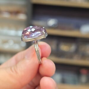 AMETRİN MÜCEVHER GÜMÜŞ AYARLI YÜZÜK 4,90GR A10 - Görsel 2