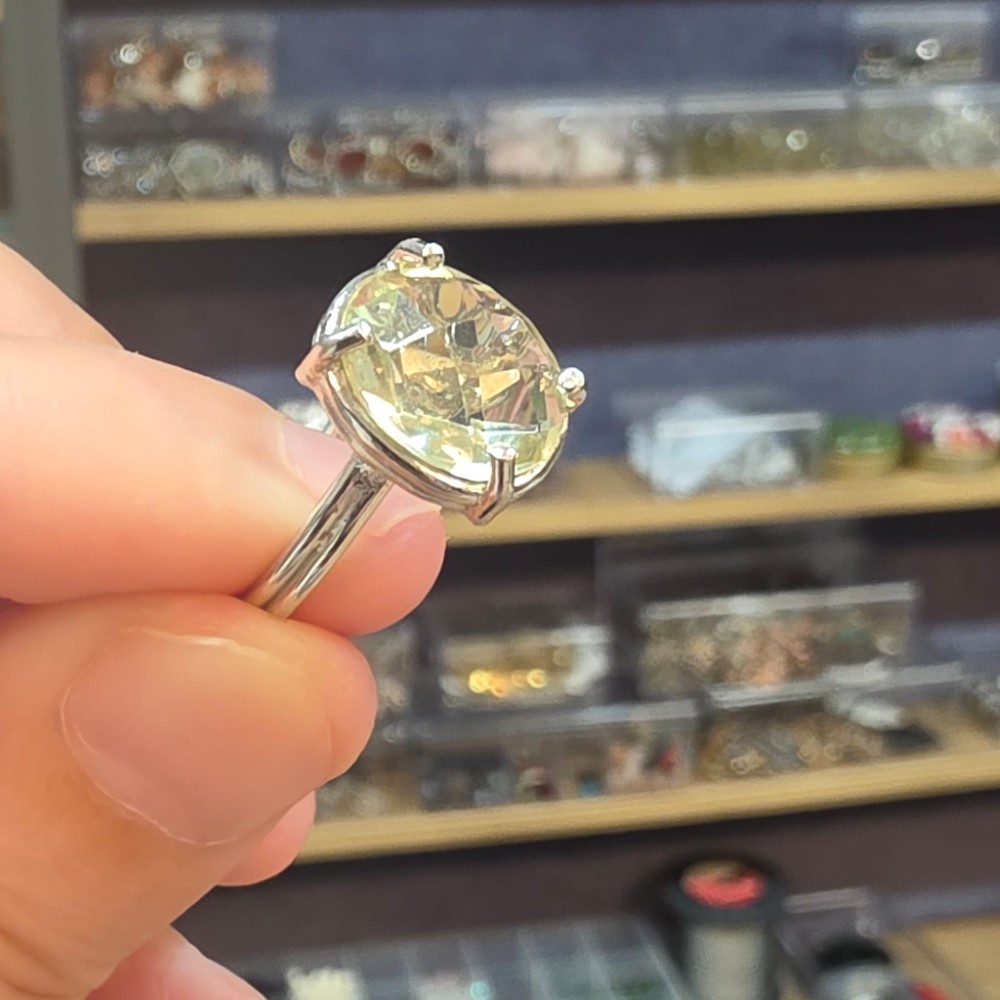 LİMON KUVARS 7A KALİTE AYARLI GÜMÜŞ YÜZÜK 2,80GRGR L3