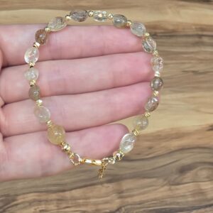 RUTİL KUVARS TIMBIL KESİM BİLEKLİK 16-19CM R6