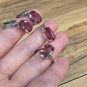 ZULTANİT GÜMÜŞ KOLYE+KÜPE+YÜZÜK OVAL KESİM 7,95 GR Z6