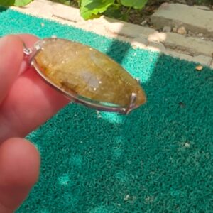 İĞNECİKLİ KUVARS 7A KALİTE GÜMÜŞ KOLYE UCU 10,55GR İ9 - Görsel 3
