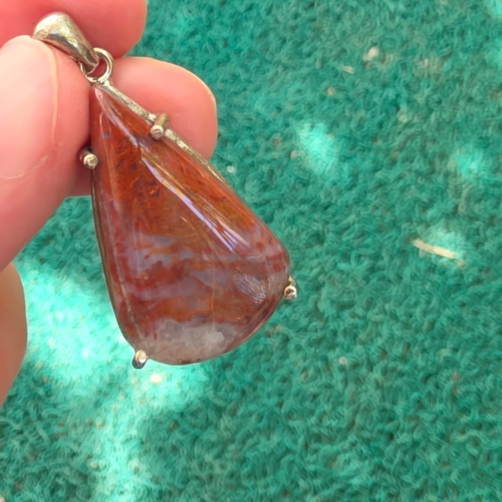 AKİK KOLEKSİYON ÖZEL KESİM GÜMÜŞ KOLYE UCU 6,15GR A14 - Görsel 2