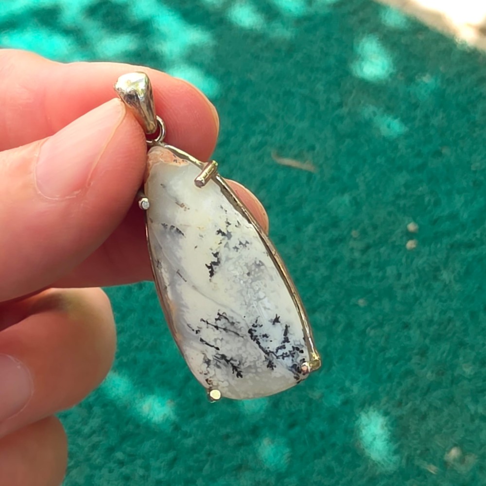 DENTRİL OPAL AA KALİTE GÜMÜŞ KOLYE UCU 4,30GR D4 - Görsel 4