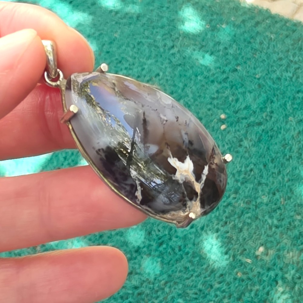 DENTRİL OPAL AA KALİTE GÜMÜŞ KOLYE UCU 11,25GR D2