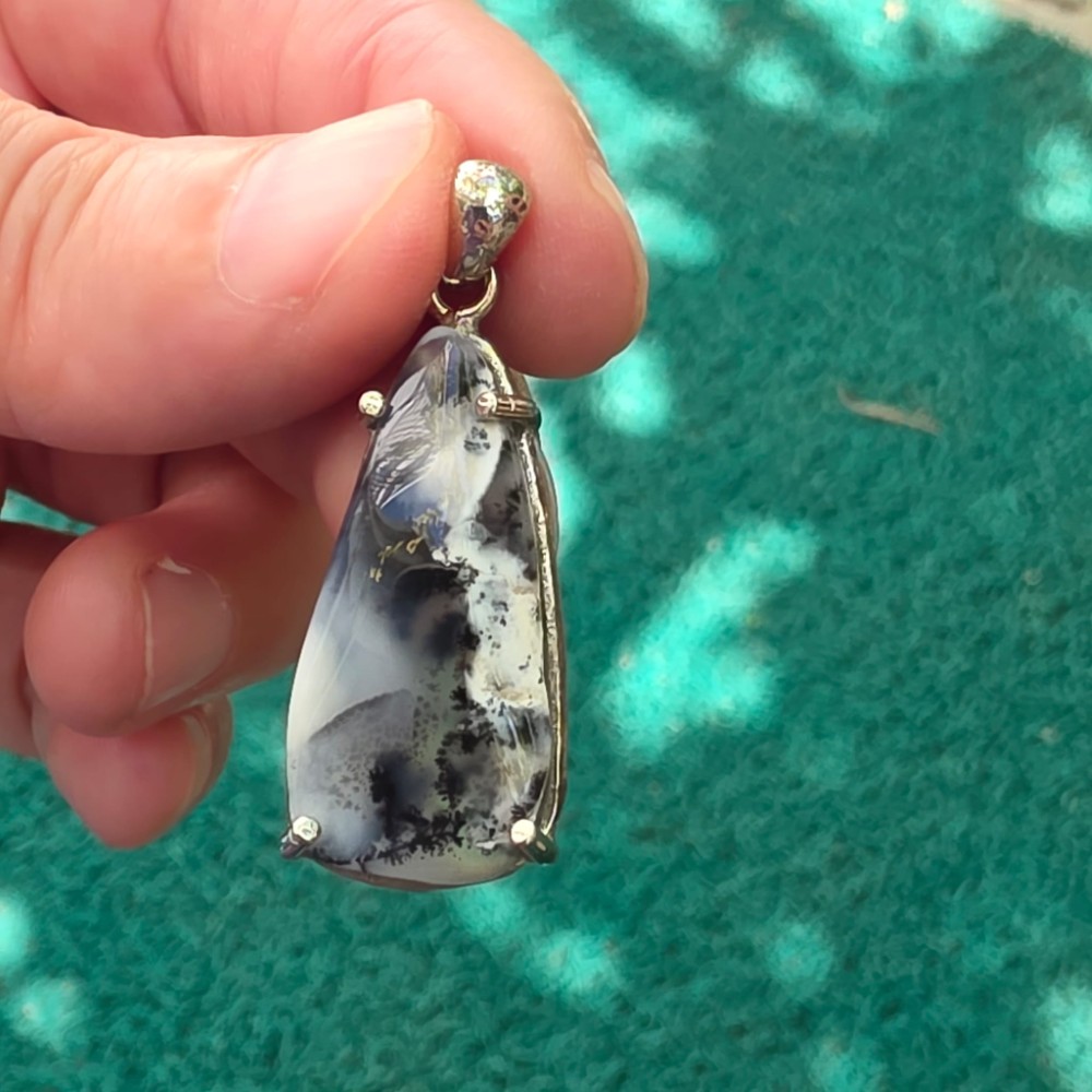 DENTRİL OPAL AA KALİTE GÜMÜŞ KOLYE UCU 4,00GR D3 - Görsel 4