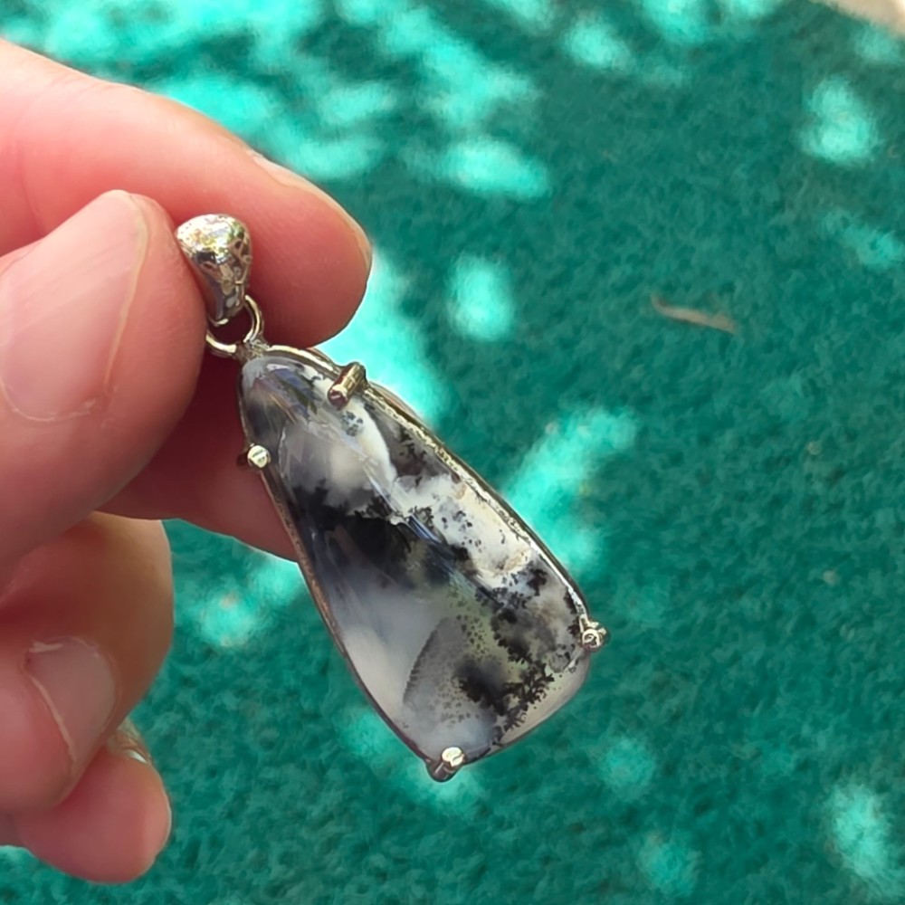 DENTRİL OPAL AA KALİTE GÜMÜŞ KOLYE UCU 4,00GR D3 - Görsel 3