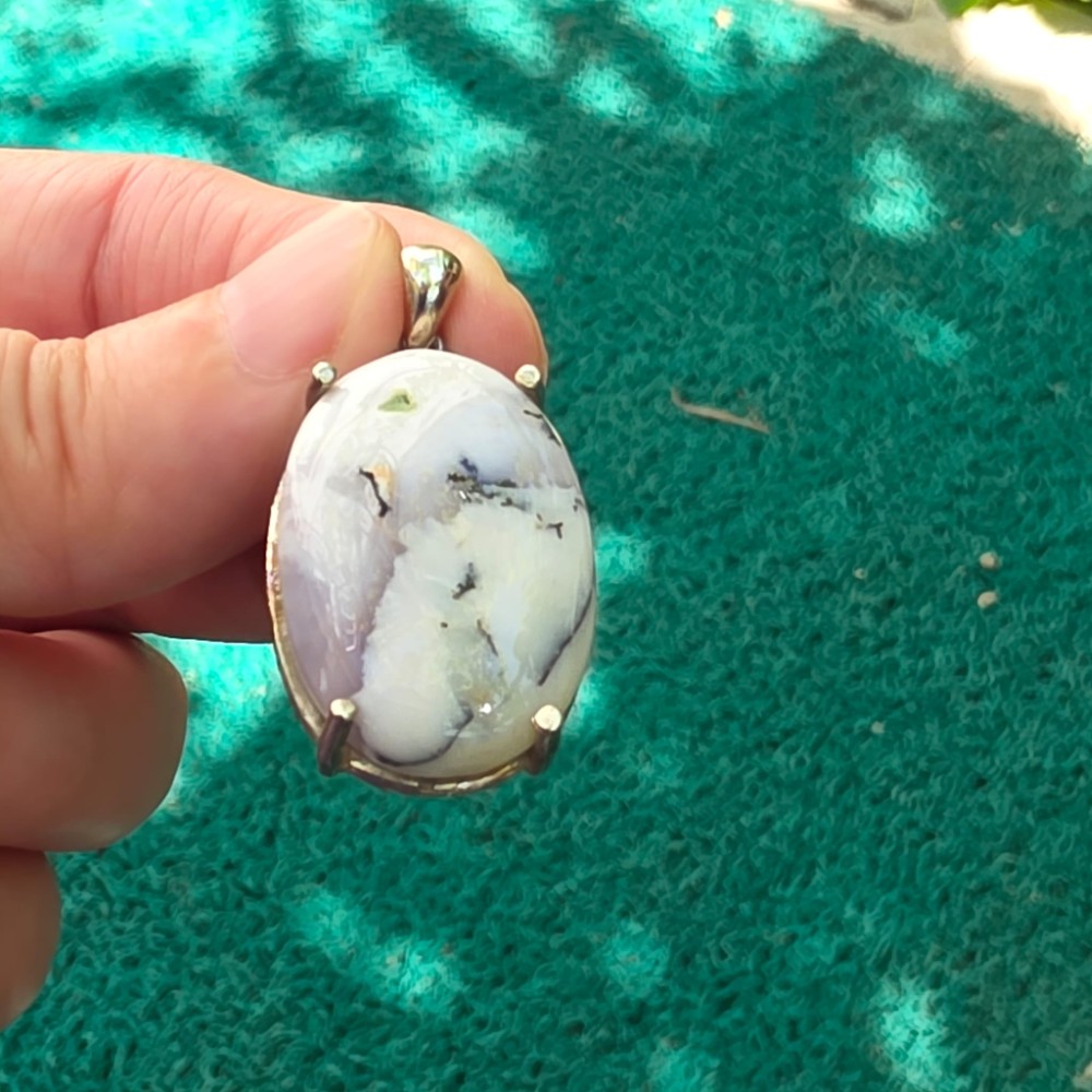 DENTRİL OPAL AA KALİTE GÜMÜŞ KOLYE UCU 7,90GR D1 - Görsel 4