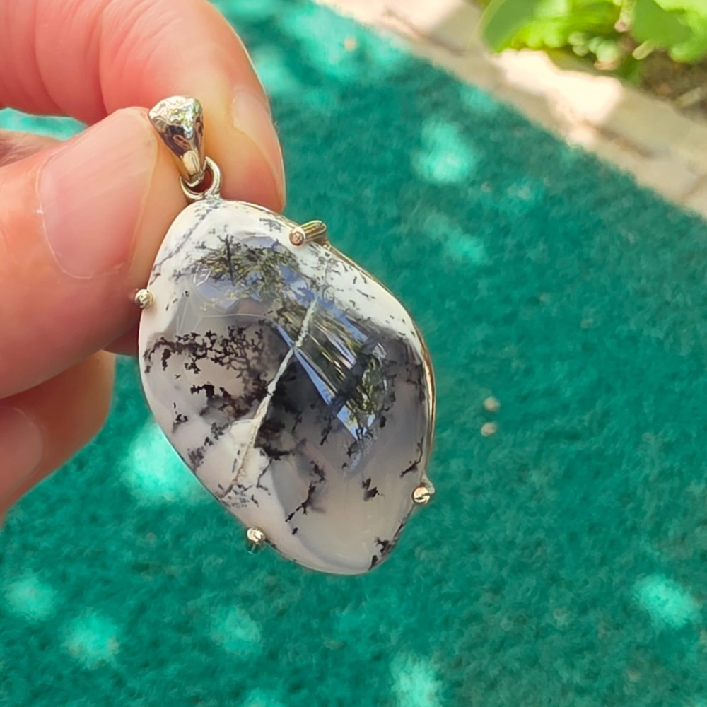 DENTRİL OPAL AA KALİTE GÜMÜŞ KOLYE UCU 9,75GR D5