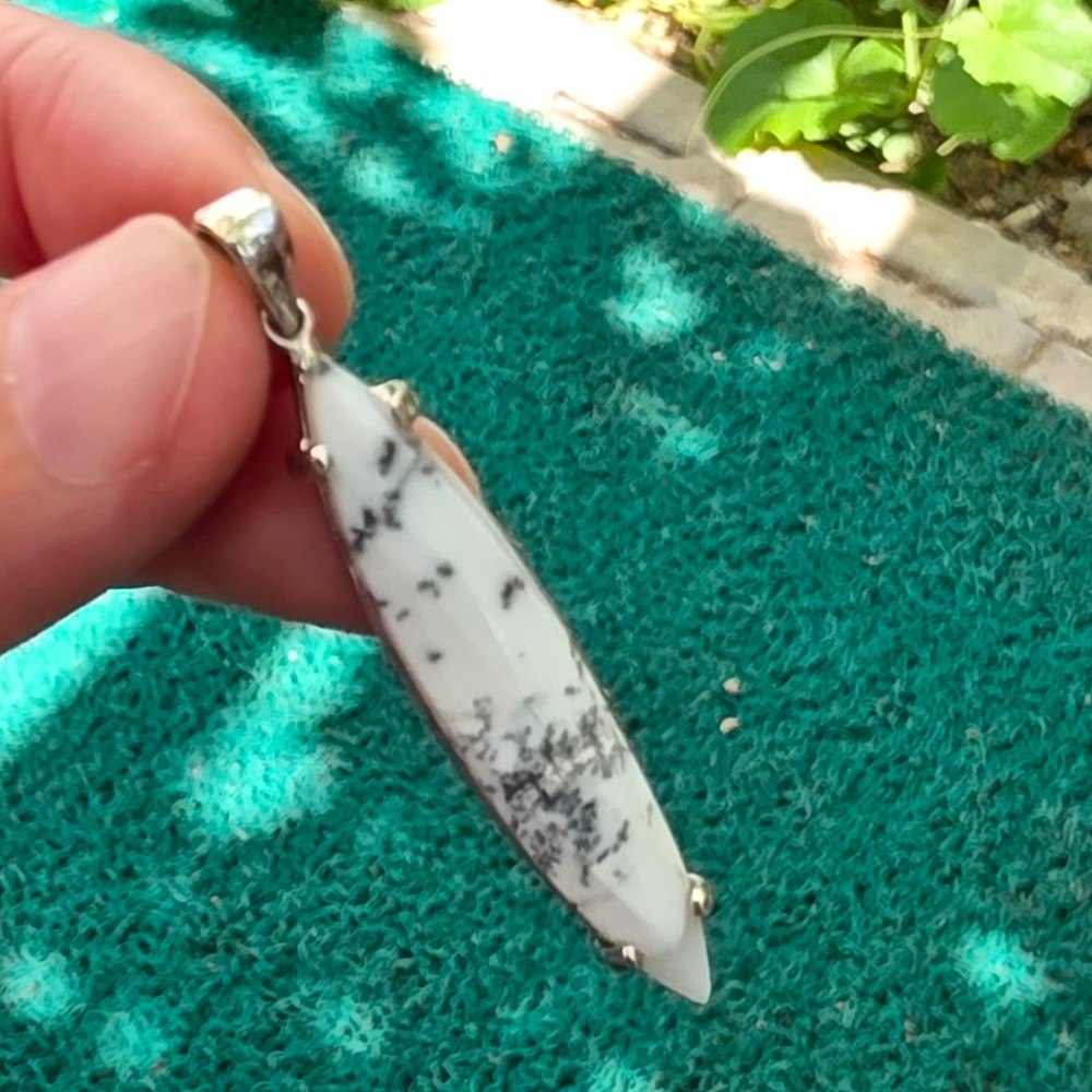 DENTRİL OPAL AA KALİTE GÜMÜŞ KOLYE UCU 4,40GR D7